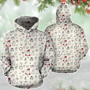 Cute christmas theme merry christmas hoodie 3d